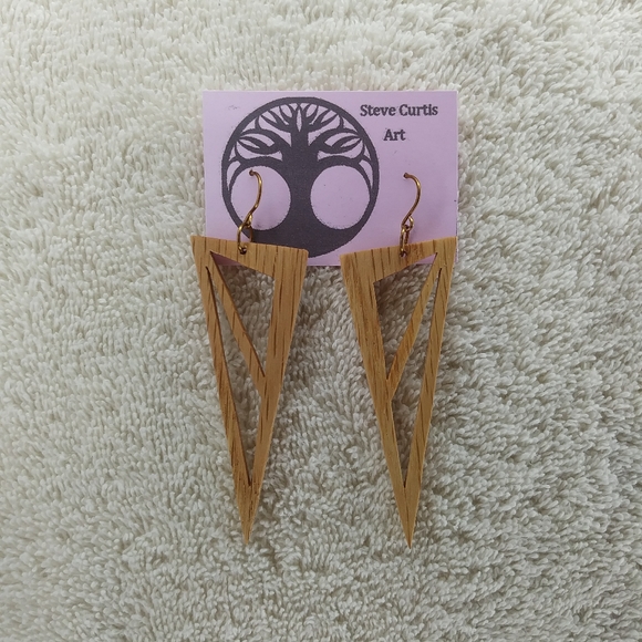Hand Crafted Jewelry - Handmade Wood Earrings